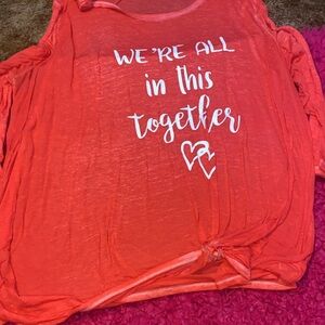 Women's Orange Graphic Top